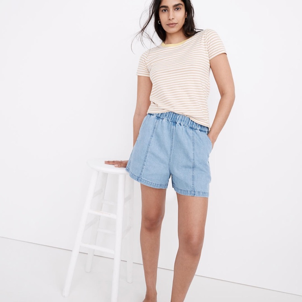 NWT Madewell easy pull on denim shorts